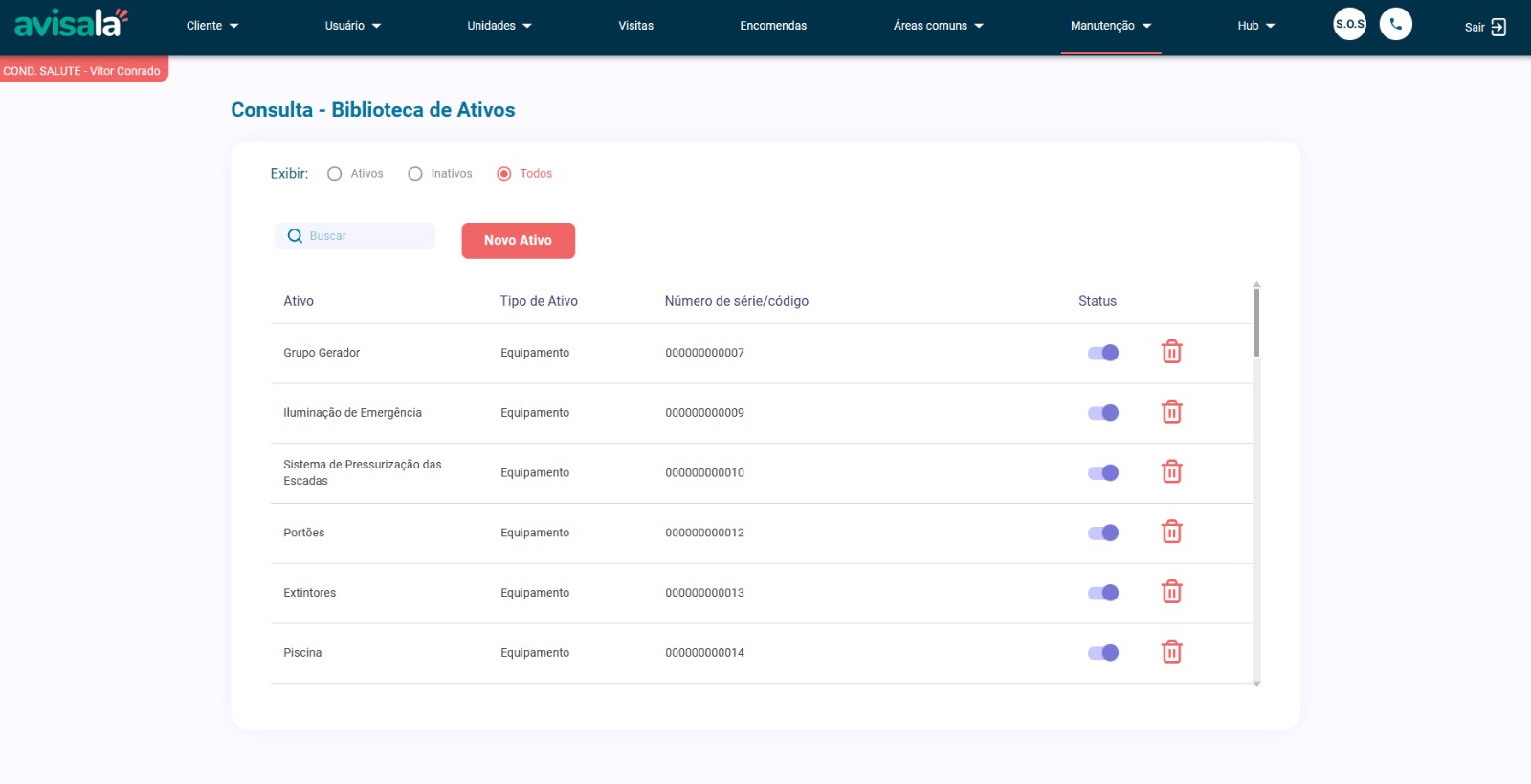 Avisalá consulta biblioteca de ativos