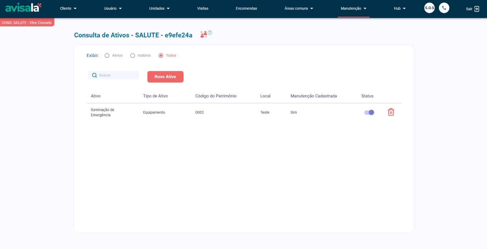 Avisalá consulta de ativos